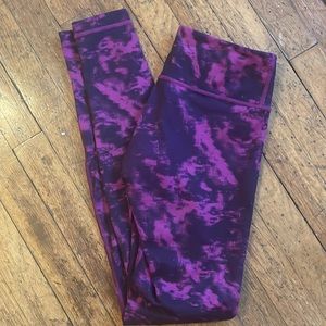 lululemon athletica Purple and Magenta Abstract Print Leggings